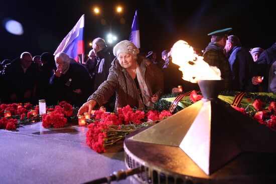 Beskozyrka (Peakless Cap) Russian nationwide military-patriotic event in Novorossiysk