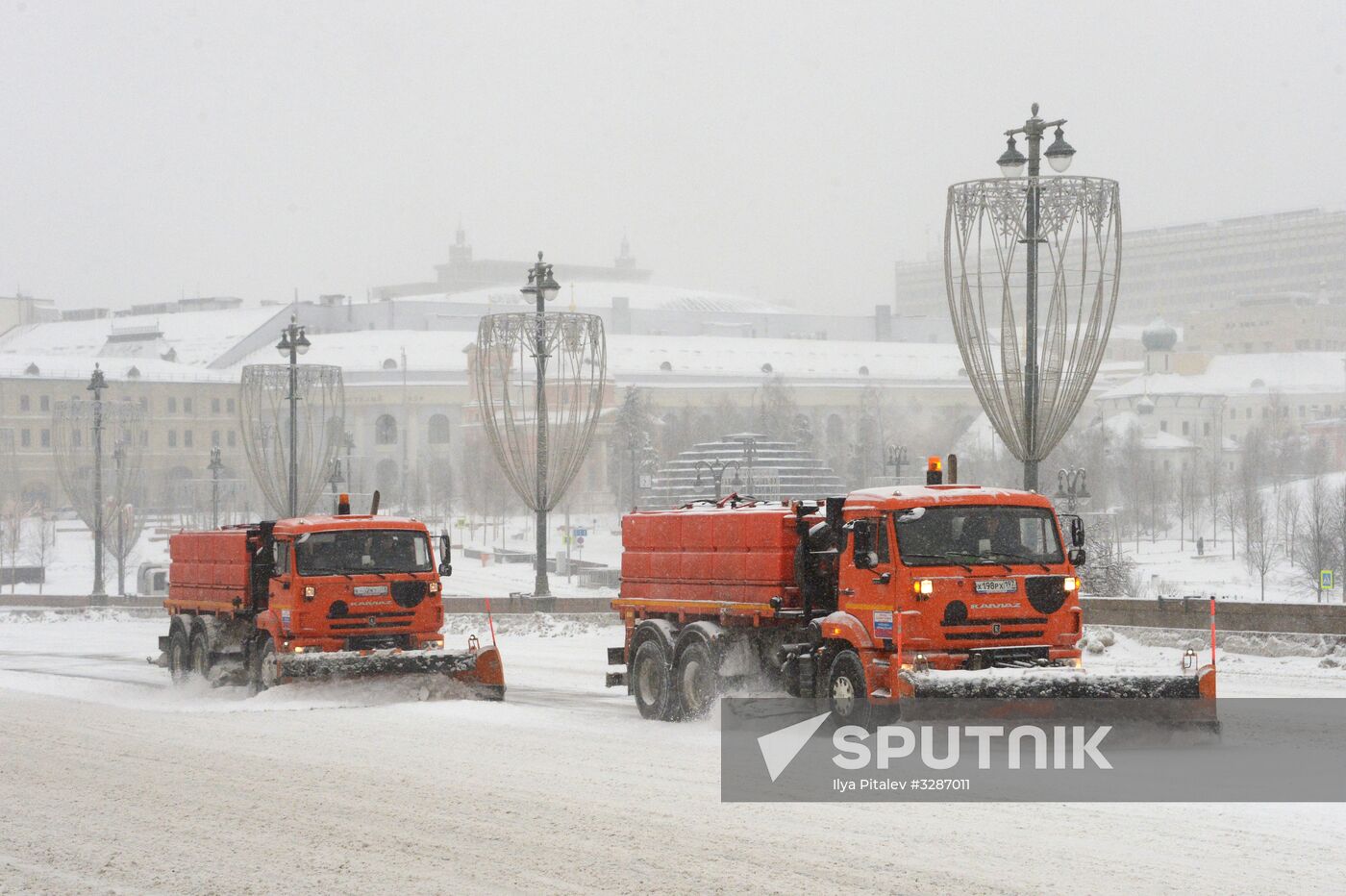 Snowfall in Moscow