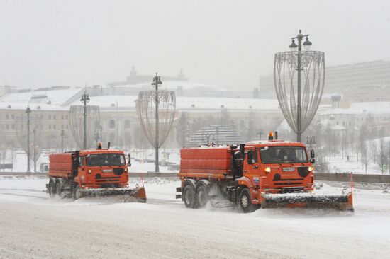 Snowfall in Moscow