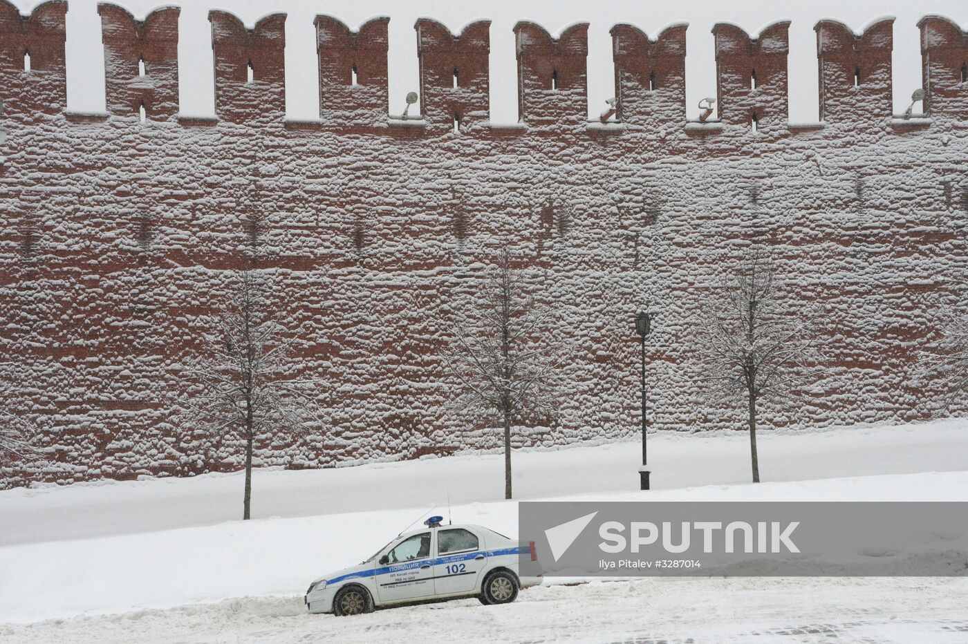 Snowfall in Moscow