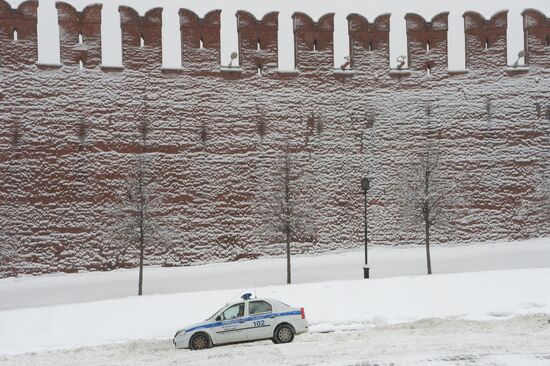 Snowfall in Moscow