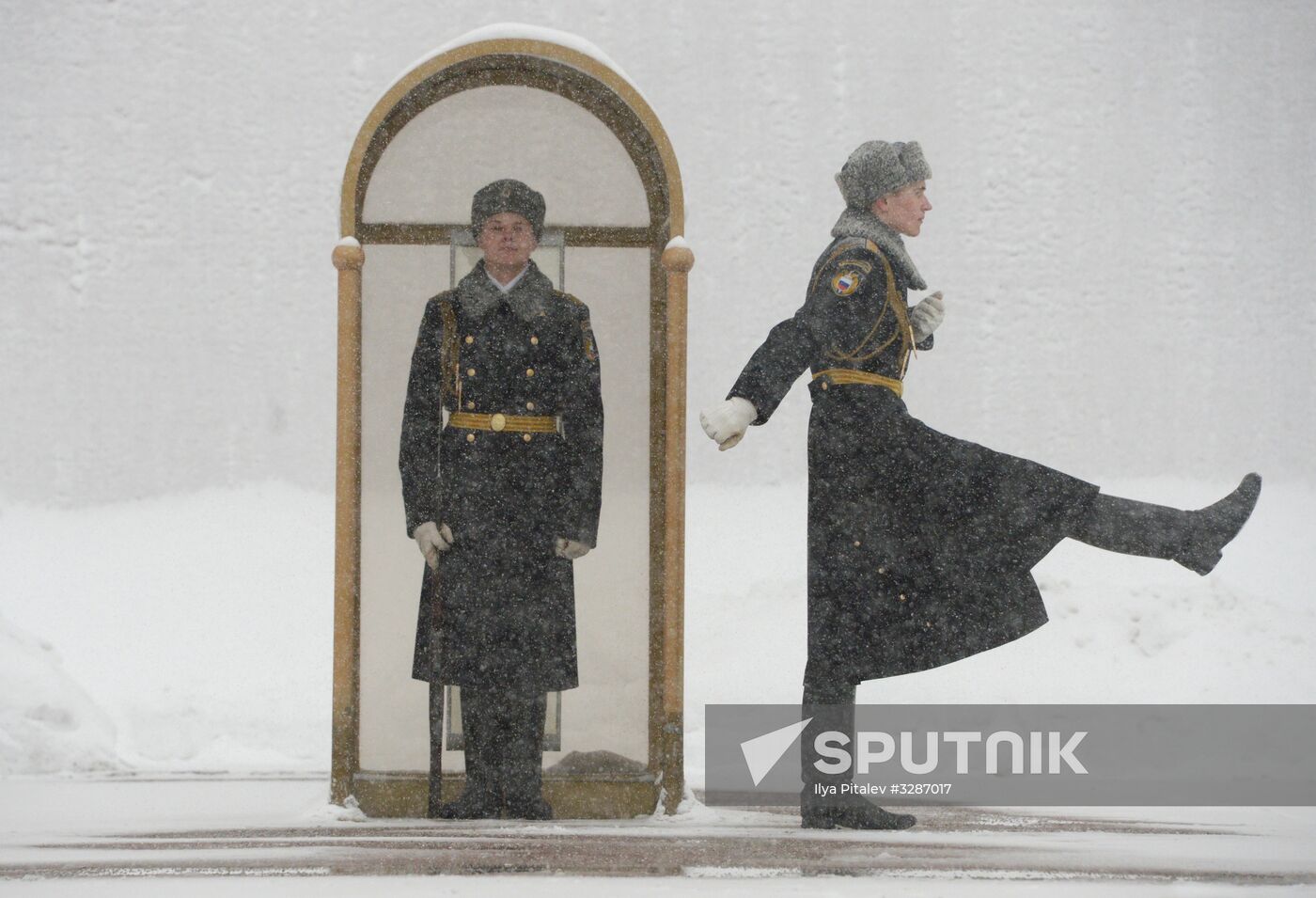 Snowfall in Moscow