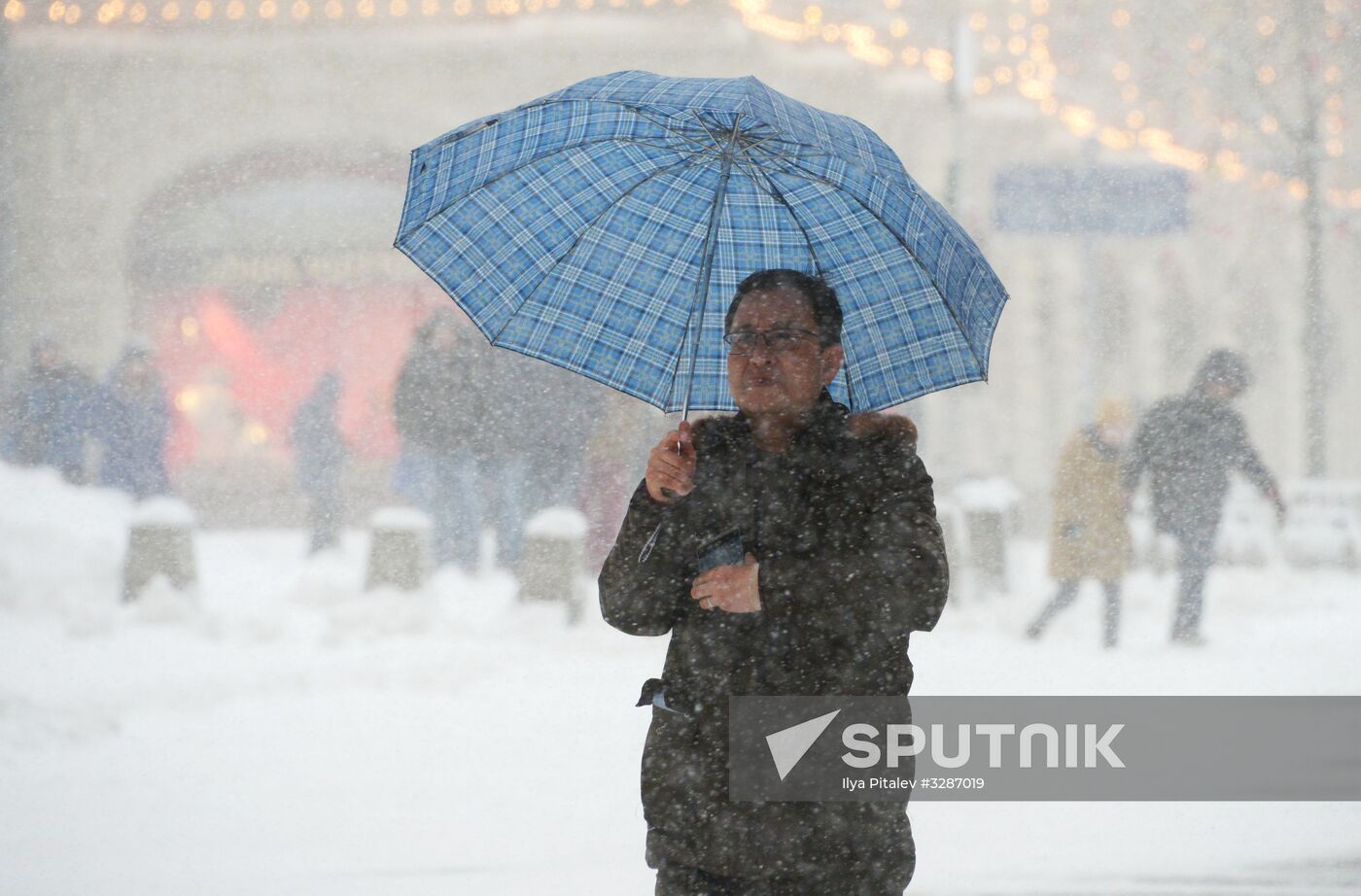 Snowfall in Moscow