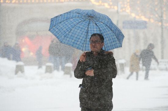 Snowfall in Moscow