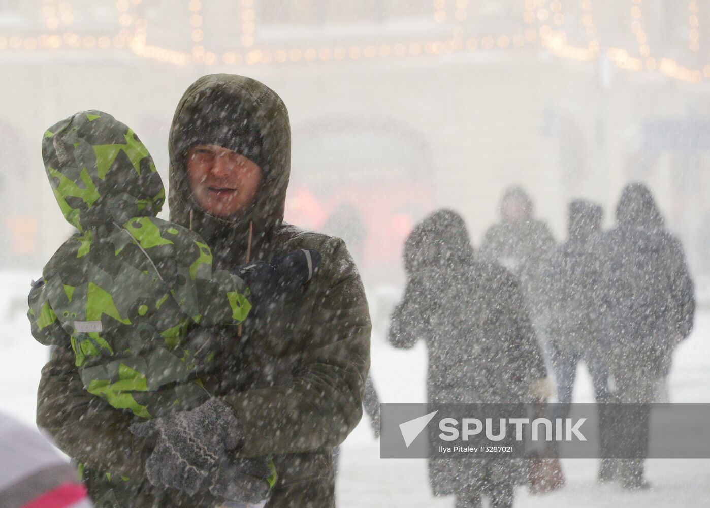 Snowfall in Moscow
