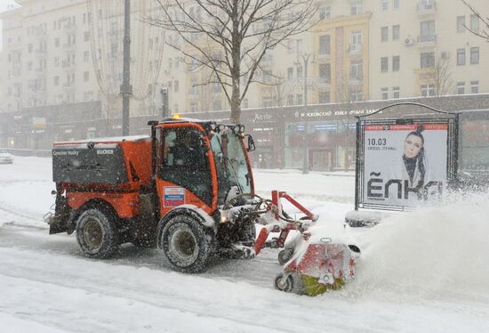 Snowfall in Moscow