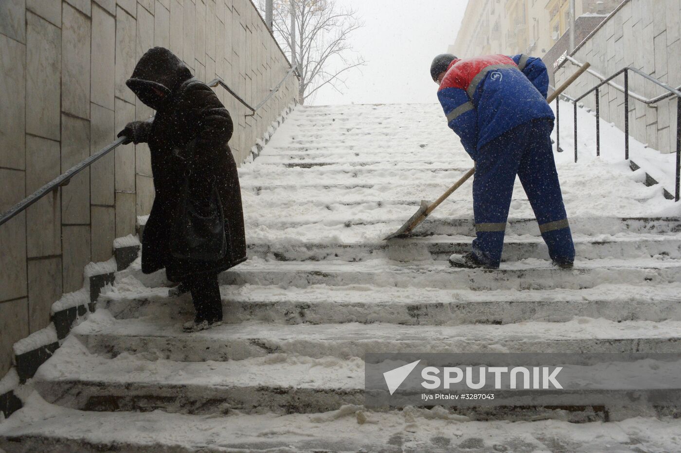 Snowfall in Moscow