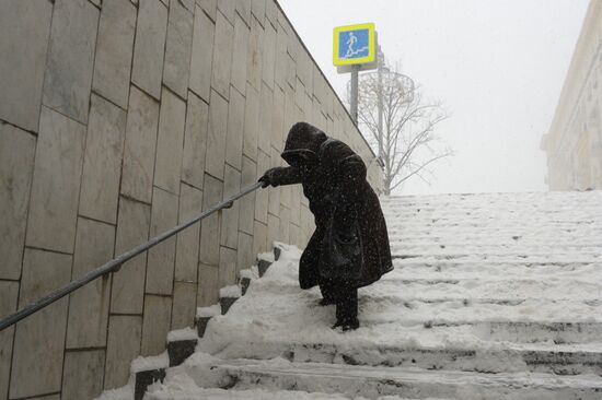 Snowfall in Moscow