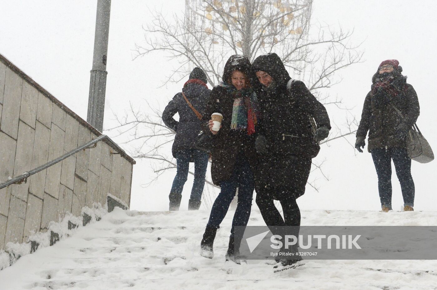 Snowfall in Moscow