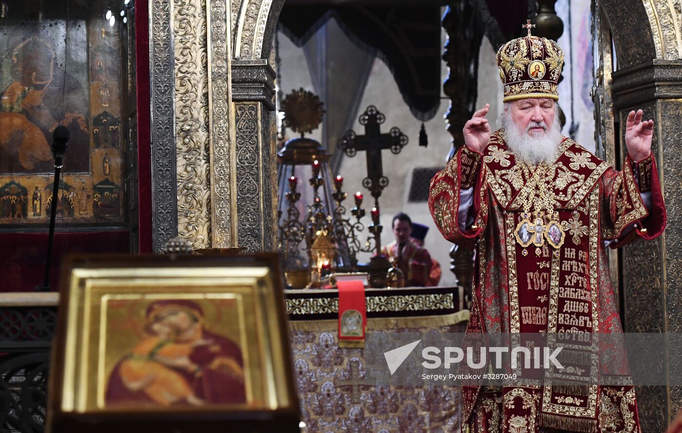 Patriarch Kirill of Moscow and All Russia carries out farewell service for Russian Olympic national team