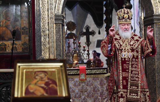 Patriarch Kirill of Moscow and All Russia carries out farewell service for Russian Olympic national team