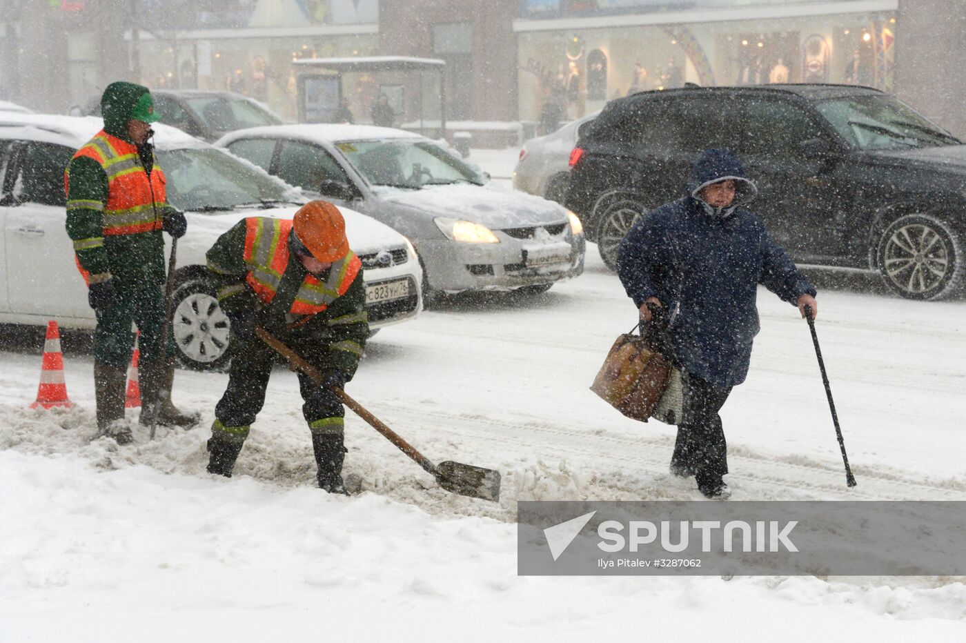 Snowfall in Moscow