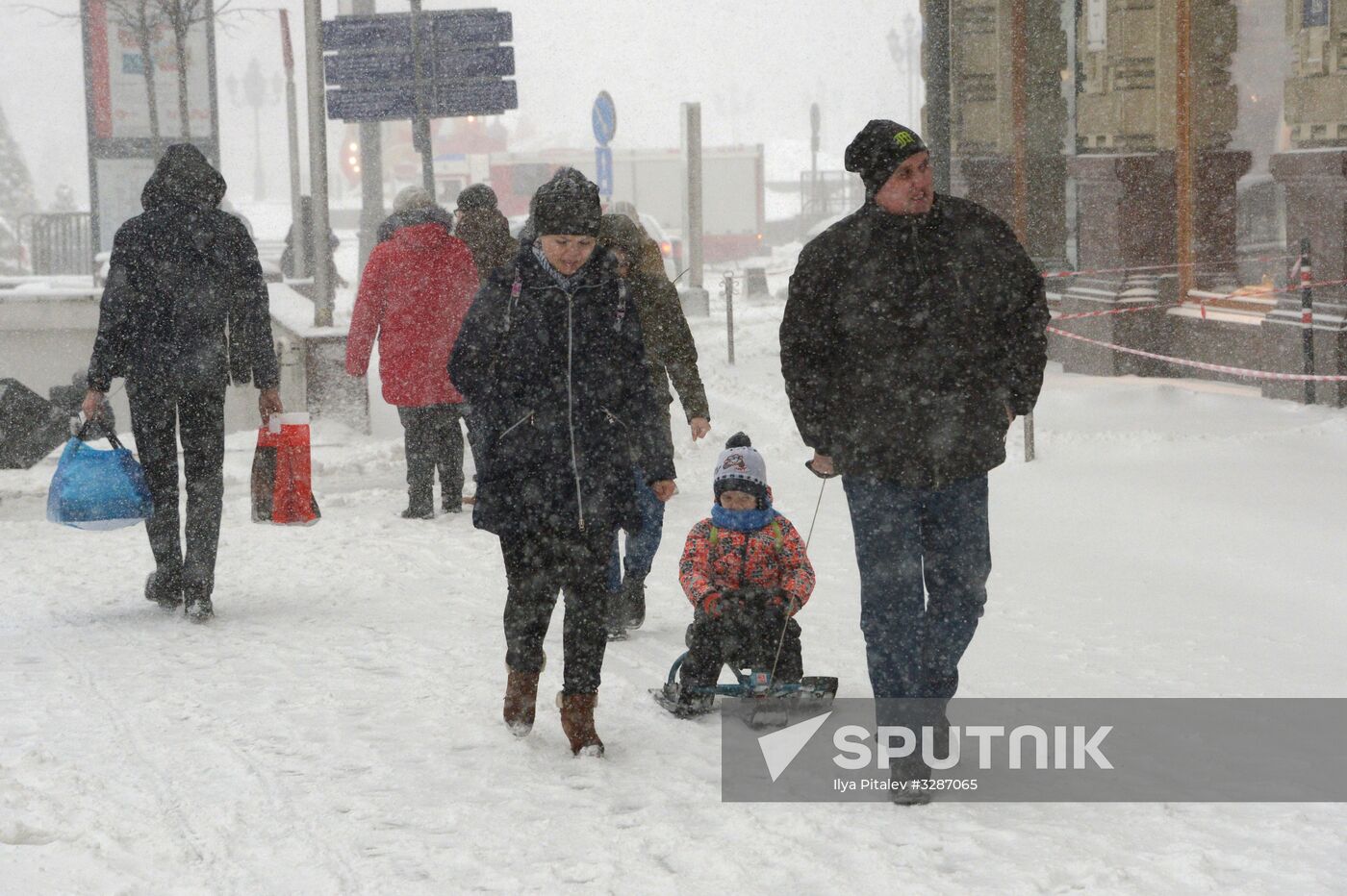 Snowfall in Moscow