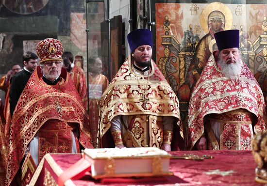 Patriarch Kirill of Moscow and All Russia carries out farewell service for Russian Olympic national team