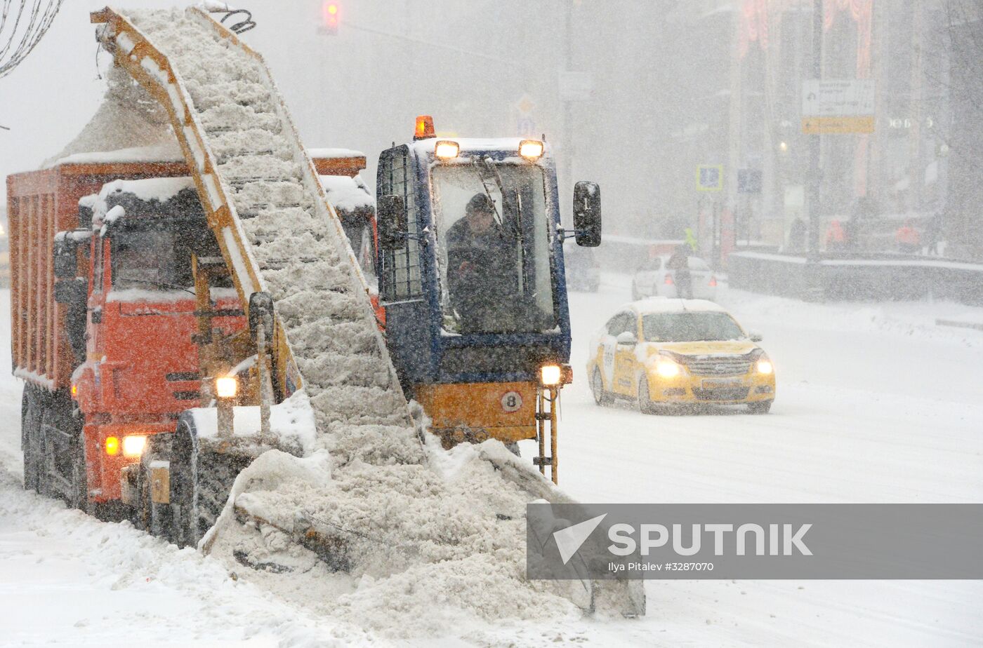 Snowfall in Moscow