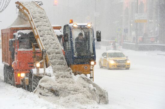 Snowfall in Moscow