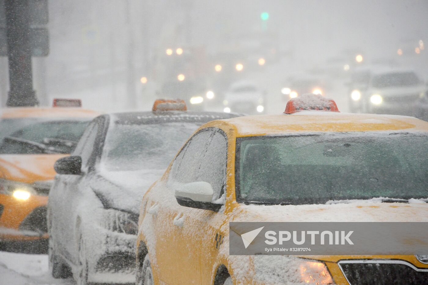 Snowfall in Moscow