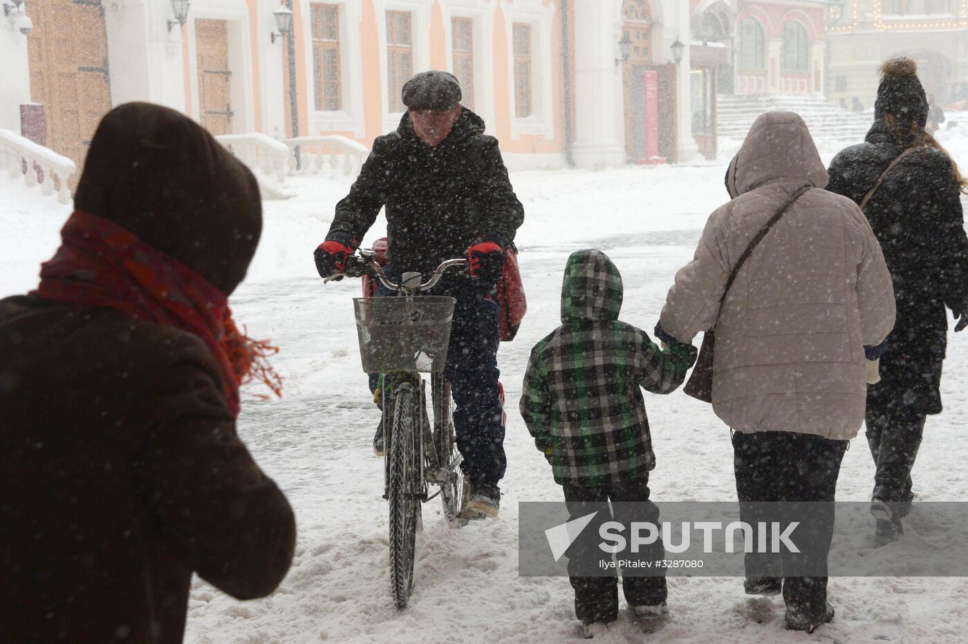 Snowfall in Moscow