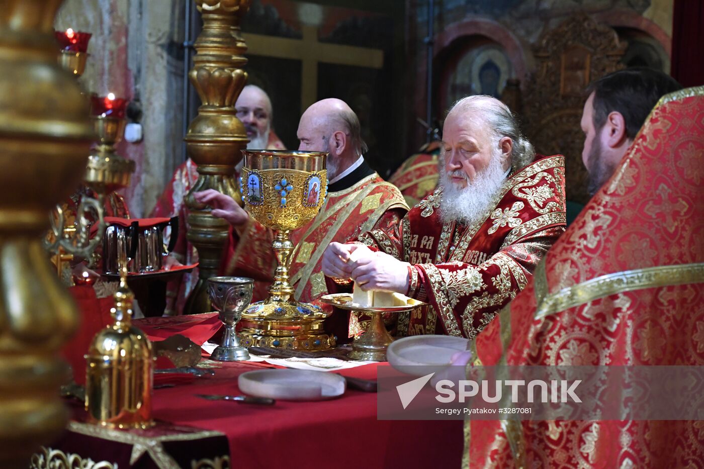 Patriarch Kirill of Moscow and All Russia carries out farewell service for Russian Olympic national team