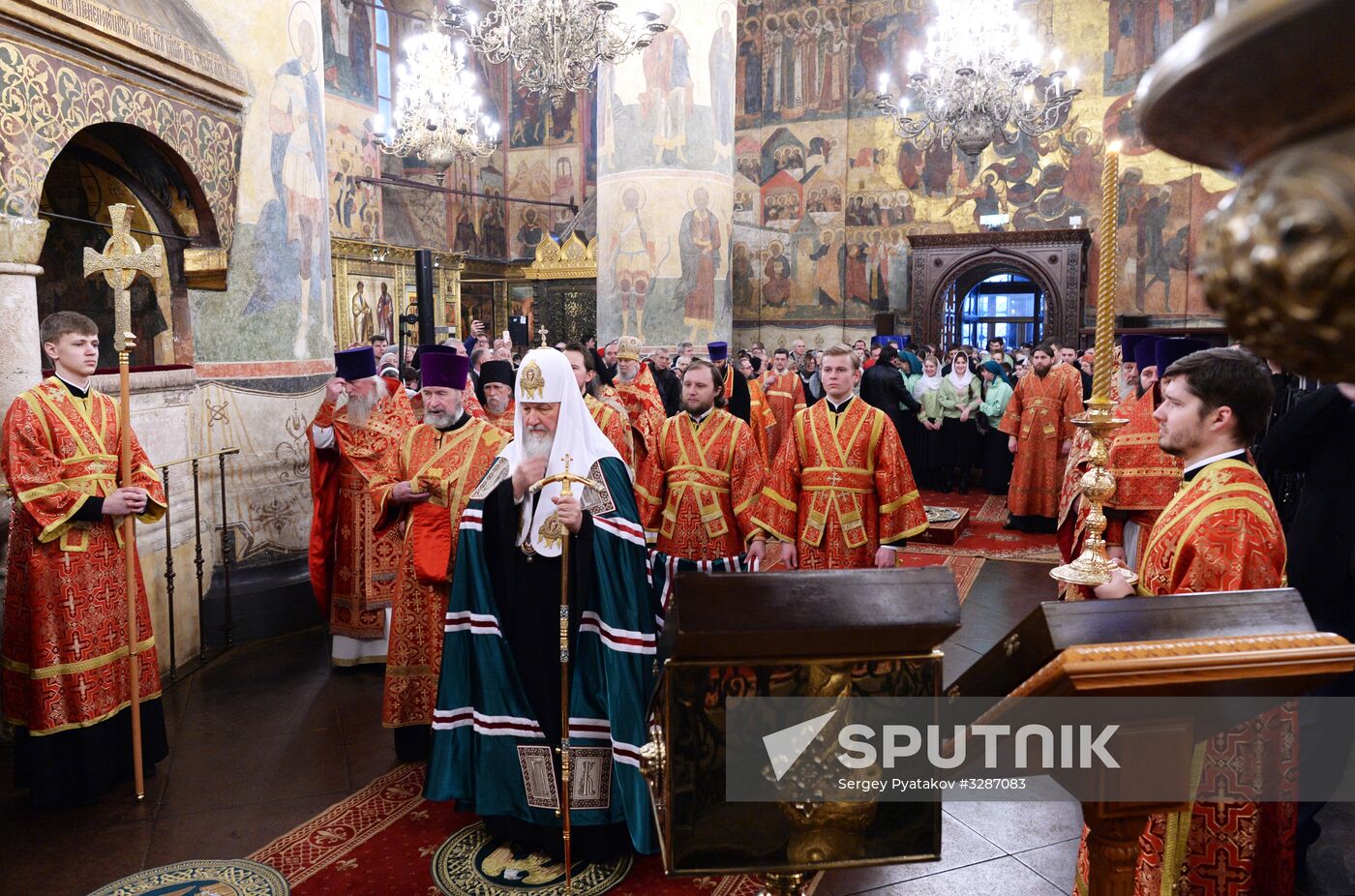 Patriarch Kirill of Moscow and All Russia carries out farewell service for Russian Olympic national team