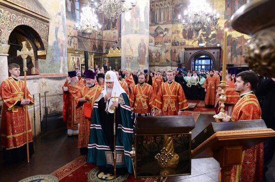 Patriarch Kirill of Moscow and All Russia carries out farewell service for Russian Olympic national team