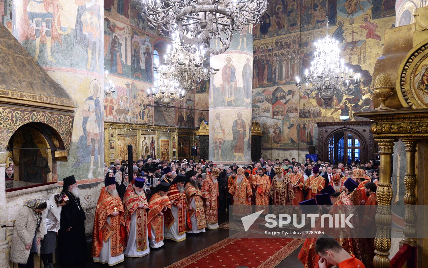 Patriarch Kirill of Moscow and All Russia carries out farewell service for Russian Olympic national team