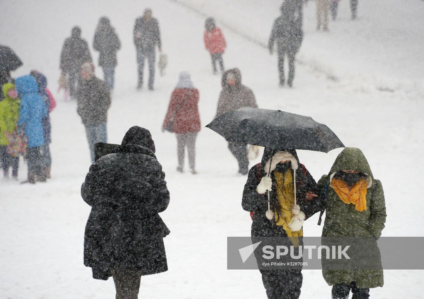 Snowfall in Moscow