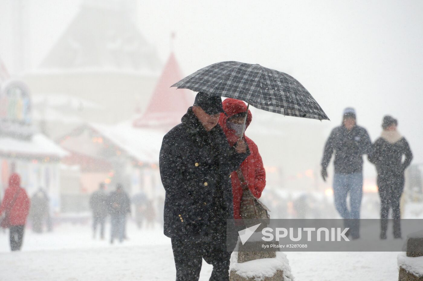 Snowfall in Moscow