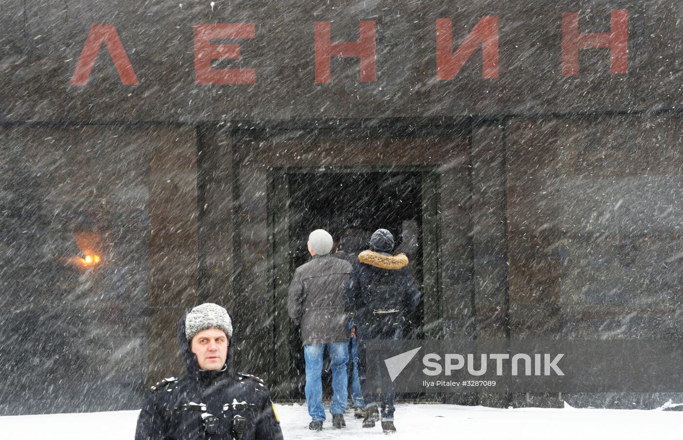 Snowfall in Moscow