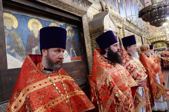 Patriarch Kirill of Moscow and All Russia carries out farewell service for Russian Olympic national team