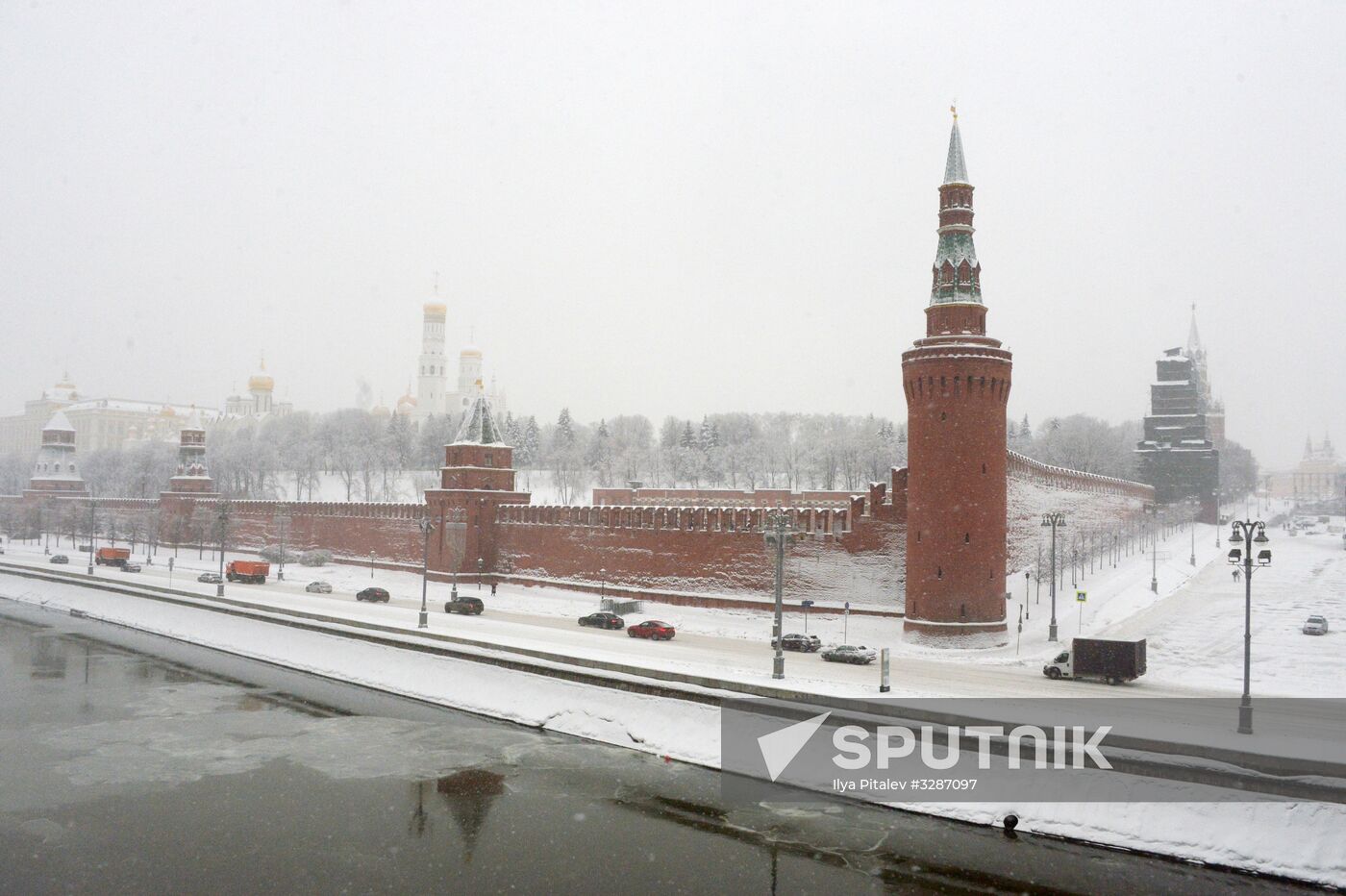 Snowfall in Moscow