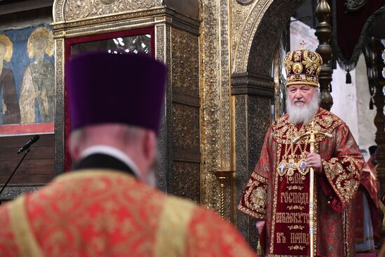 Patriarch Kirill of Moscow and All Russia carries out farewell service for Russian Olympic national team