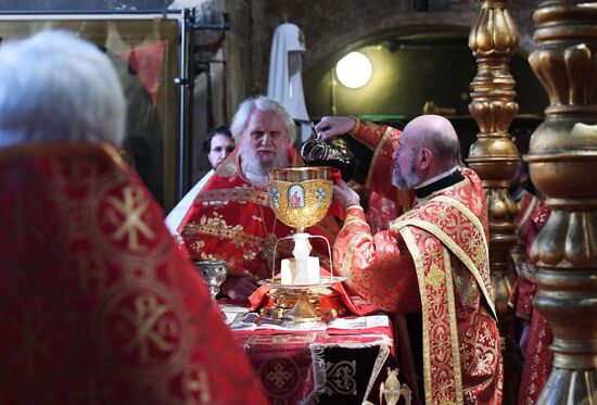 Patriarch Kirill of Moscow and All Russia carries out farewell service for Russian Olympic national team