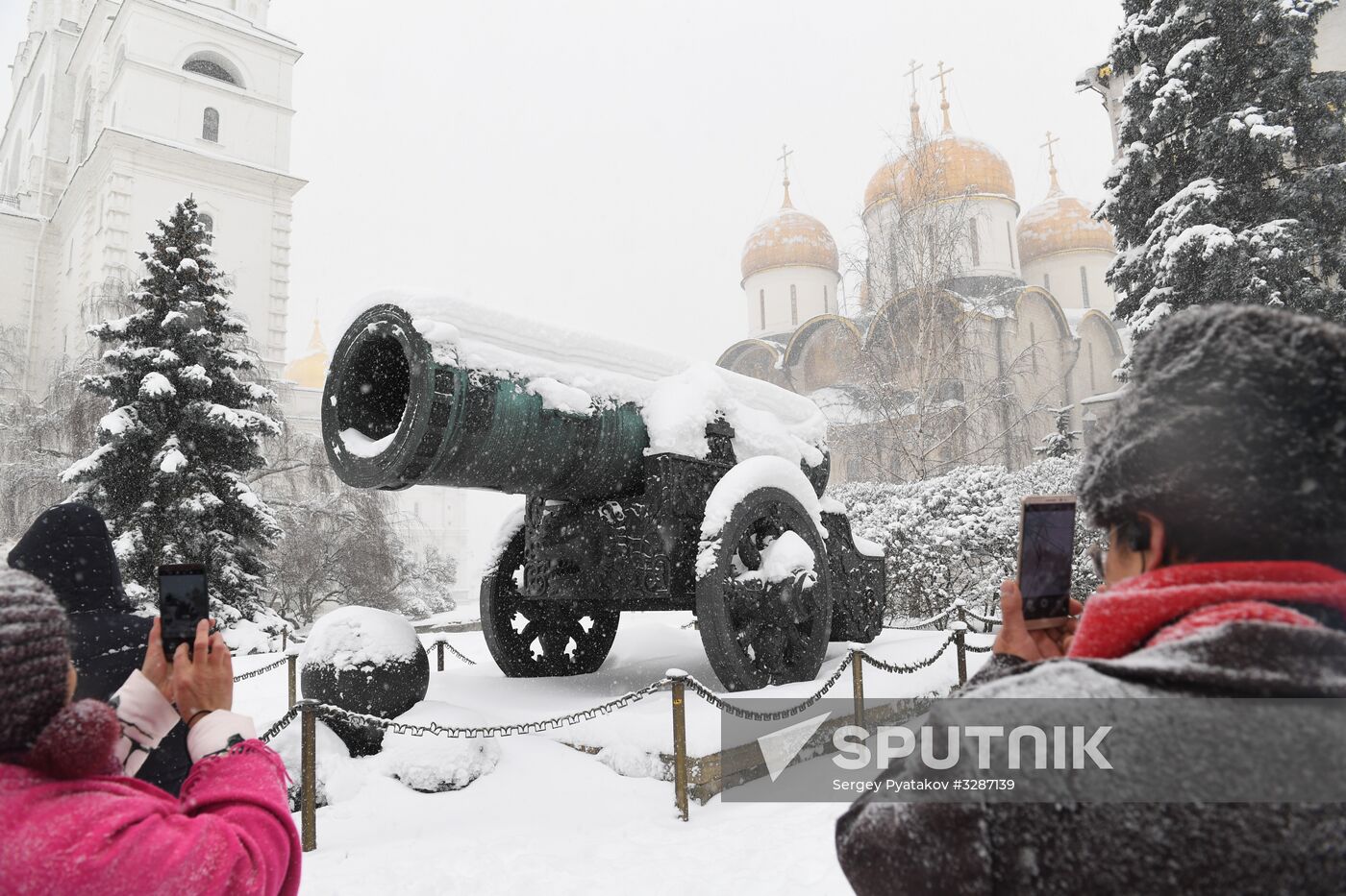 Snowfall in Moscow