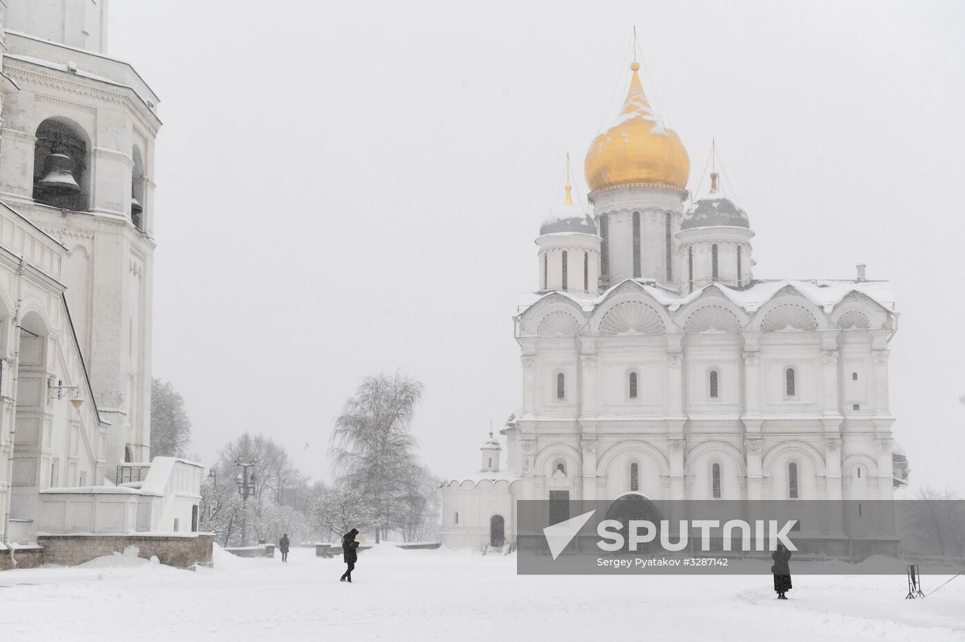Snowfall in Moscow