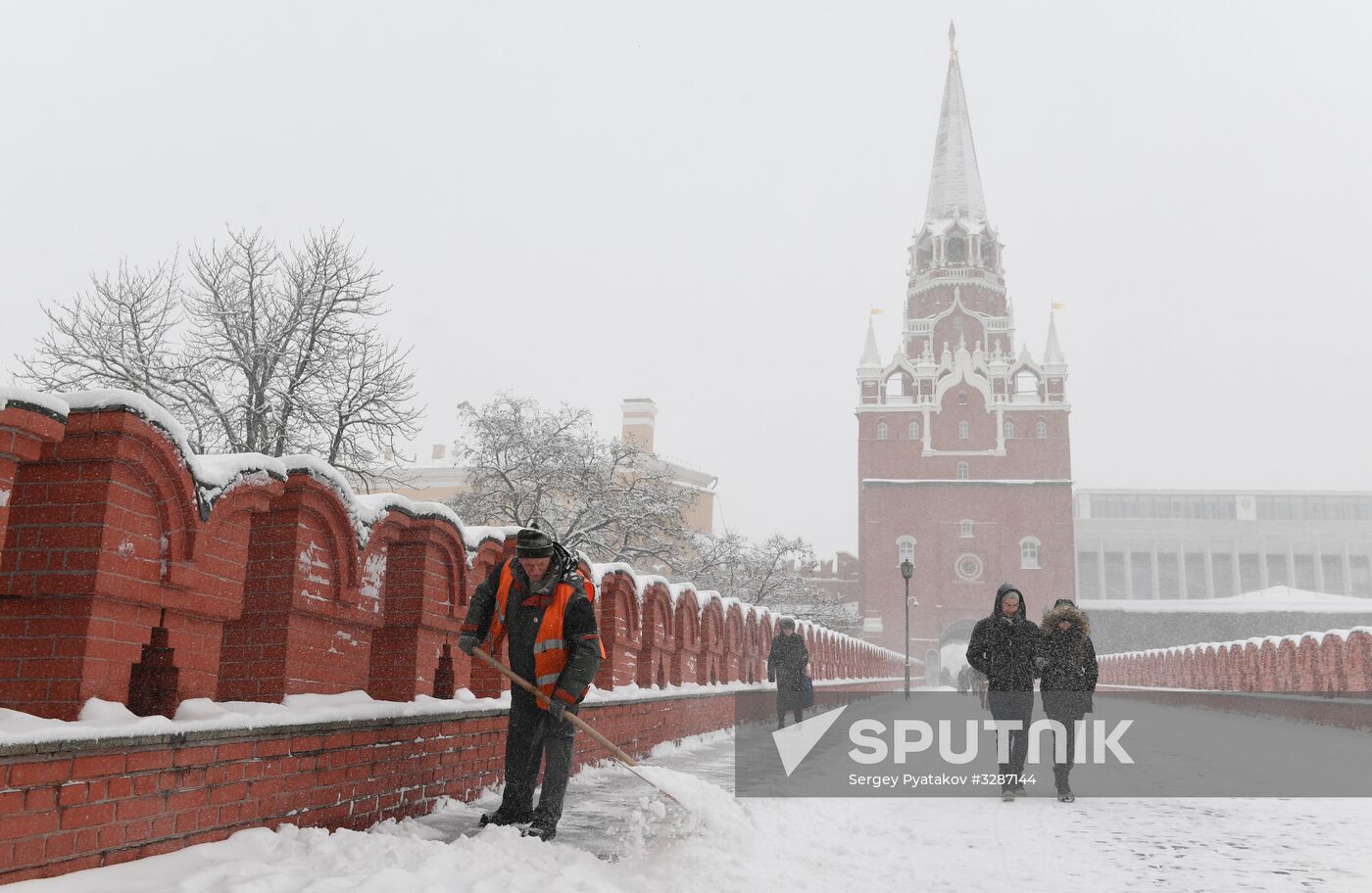 Snowfall in Moscow