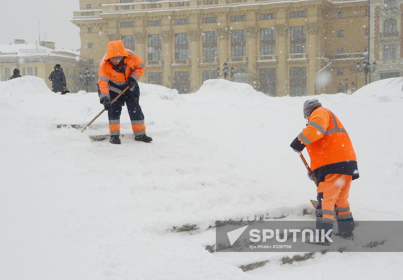 Snowfall in Moscow