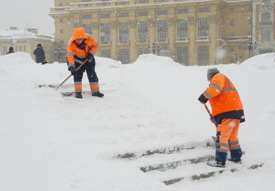 Snowfall in Moscow