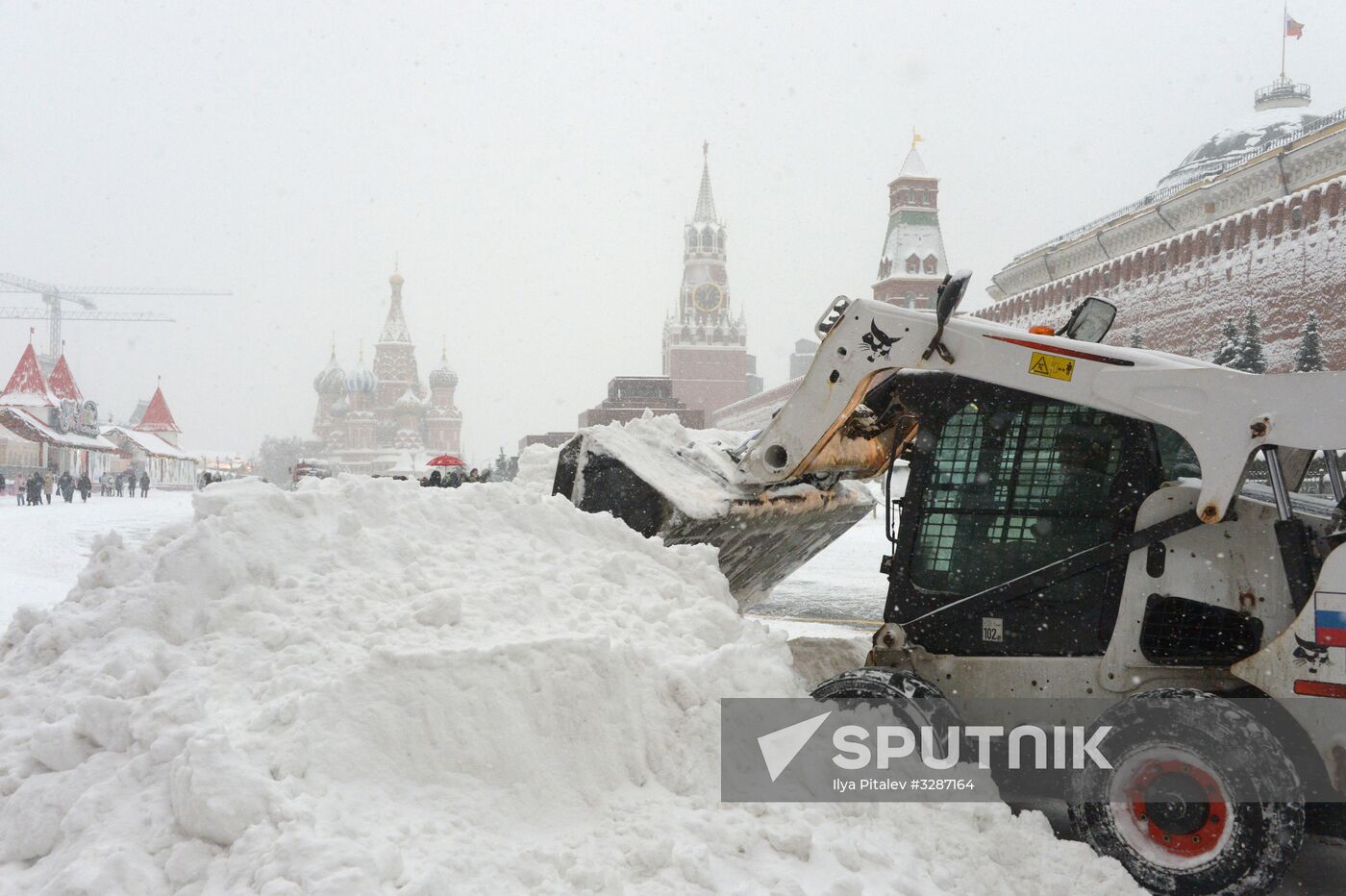 Snowfall in Moscow