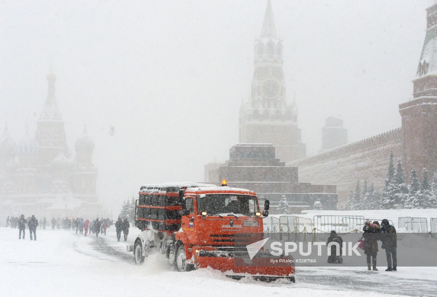 Snowfall in Moscow