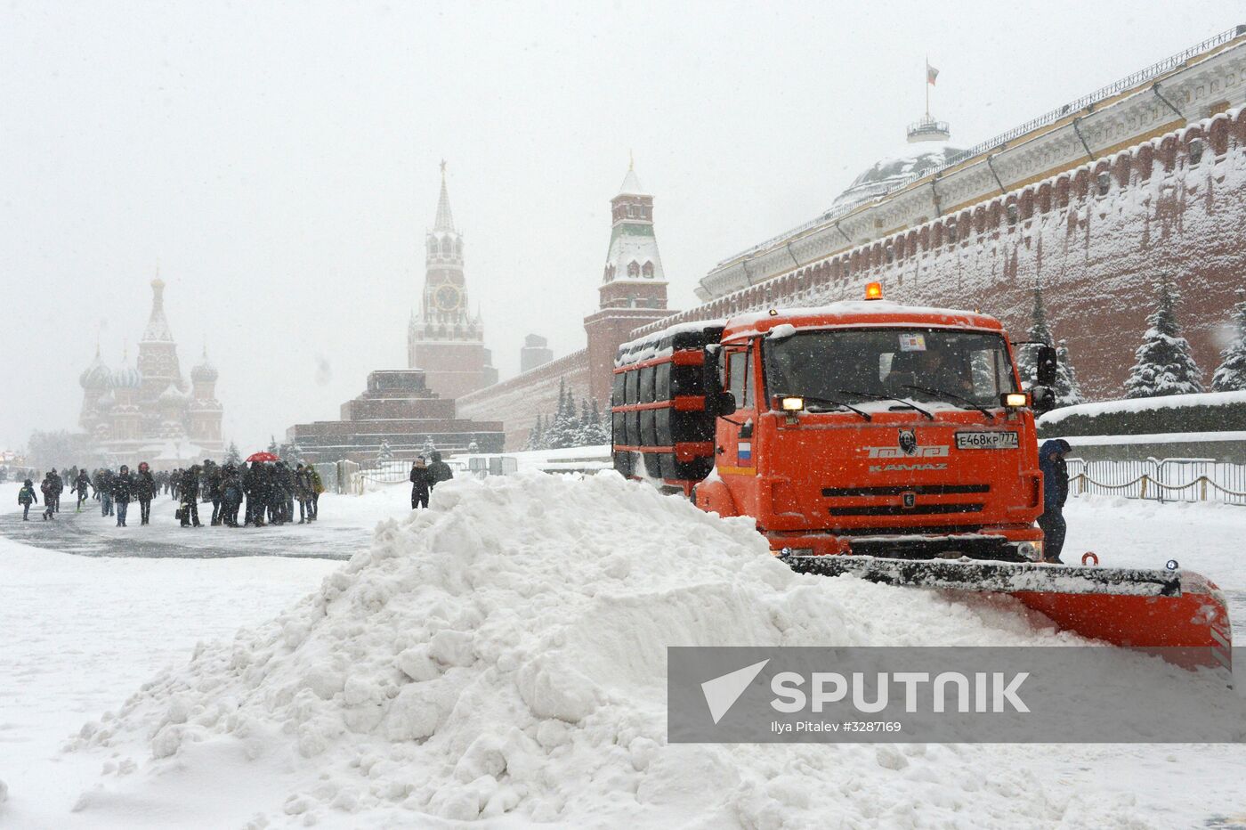 Snowfall in Moscow