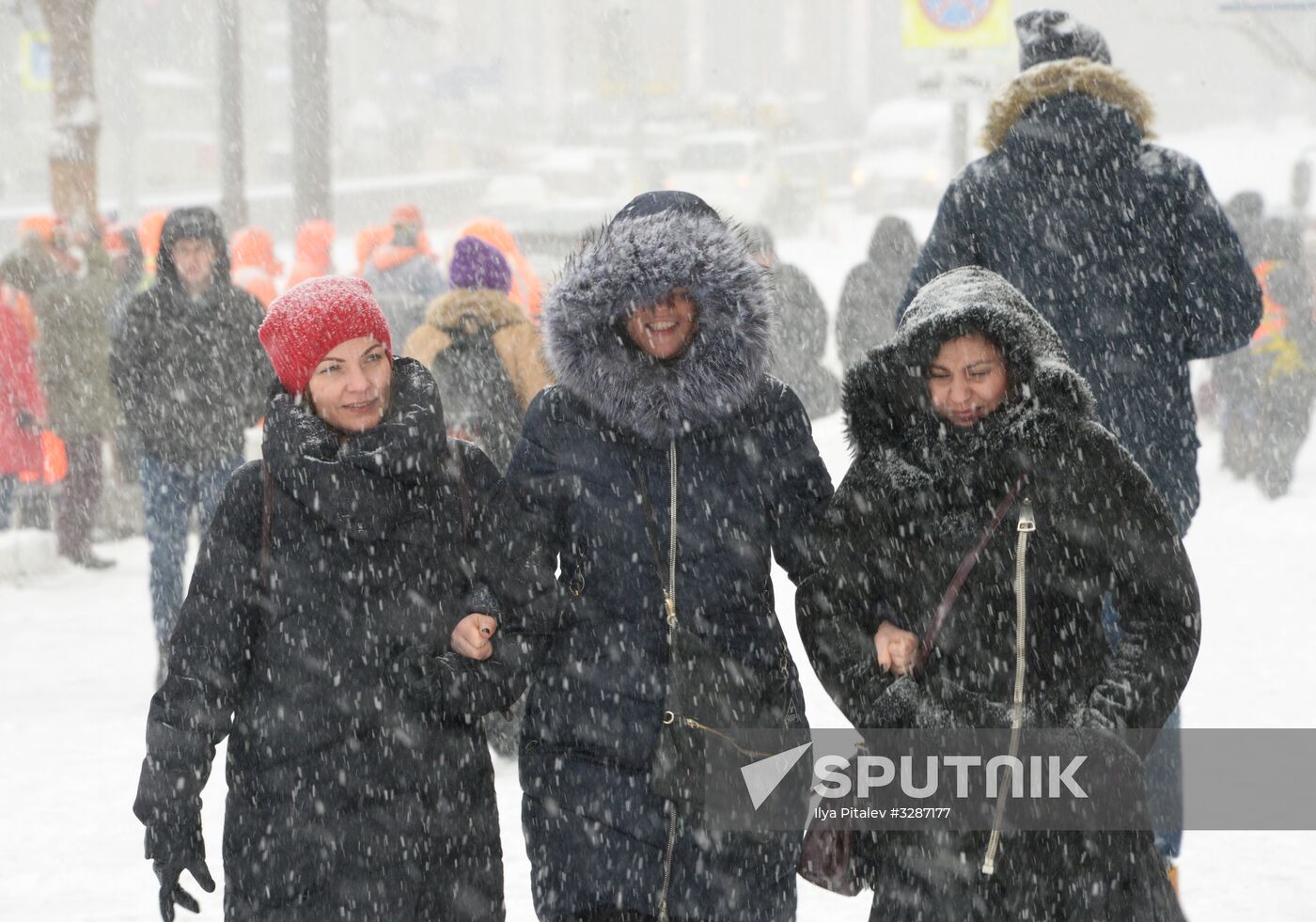 Snowfall in Moscow