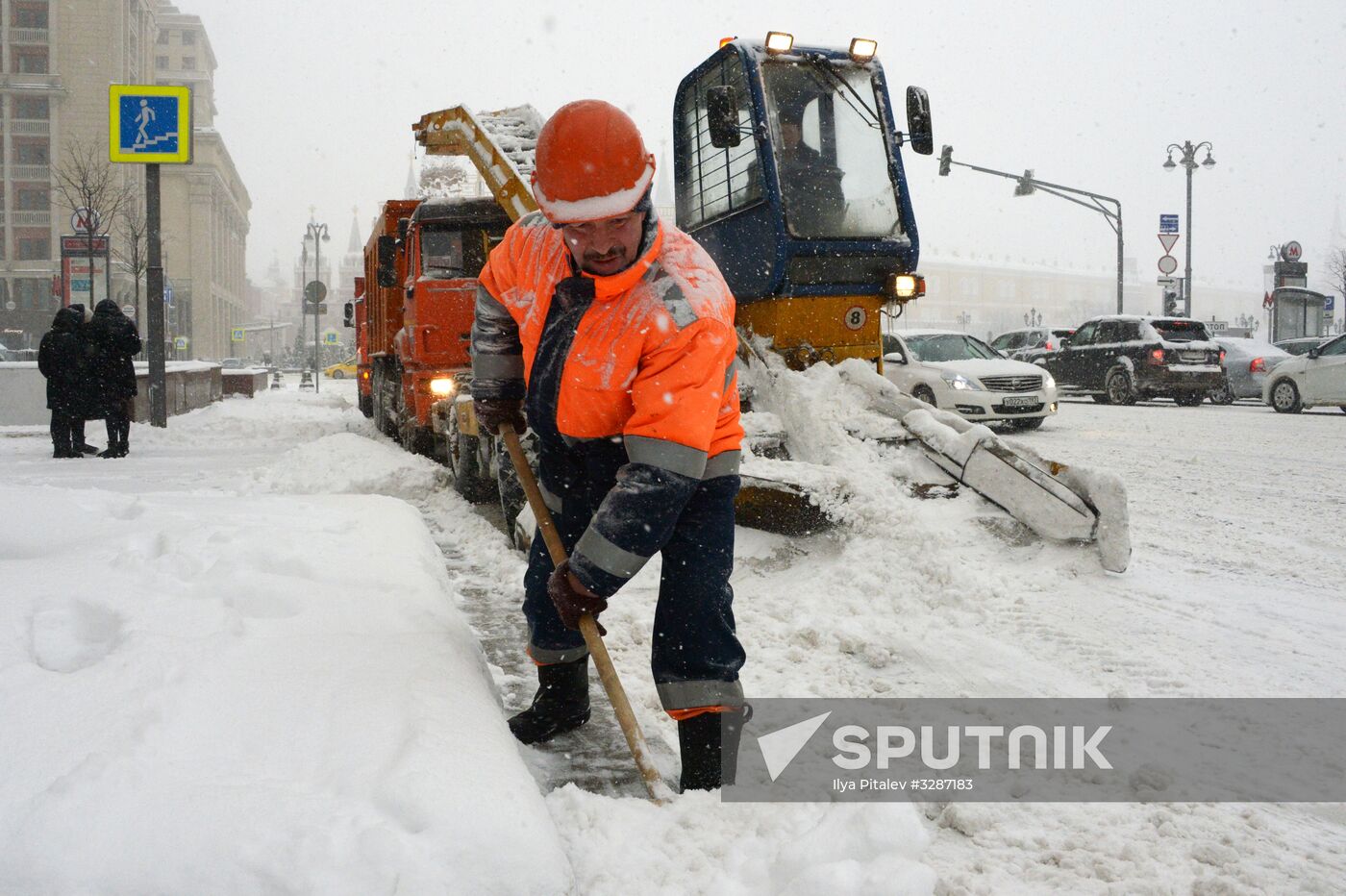 Snowfall in Moscow