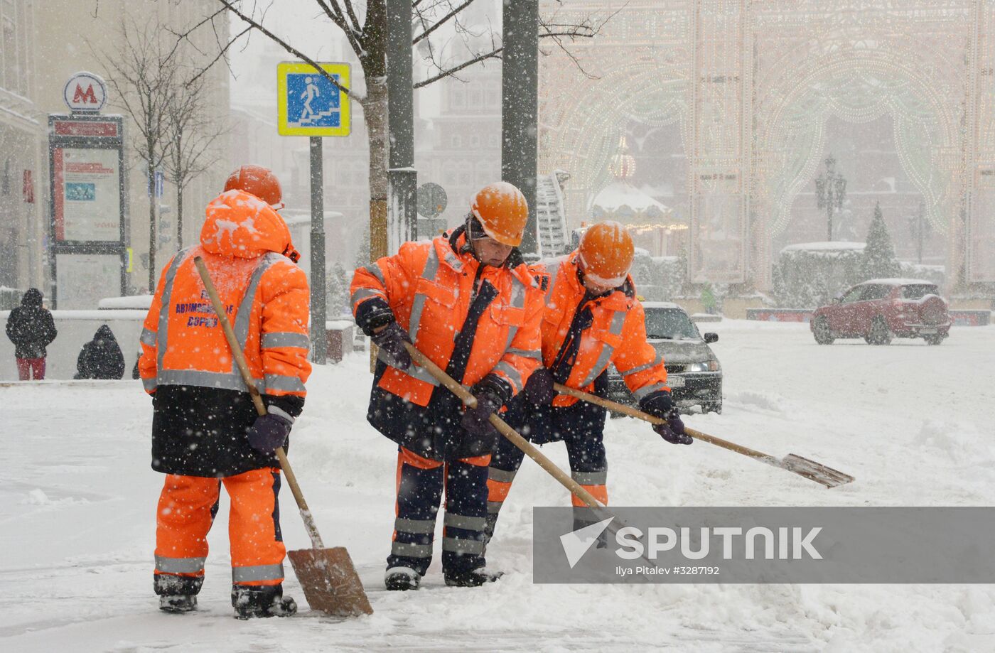 Snowfall in Moscow
