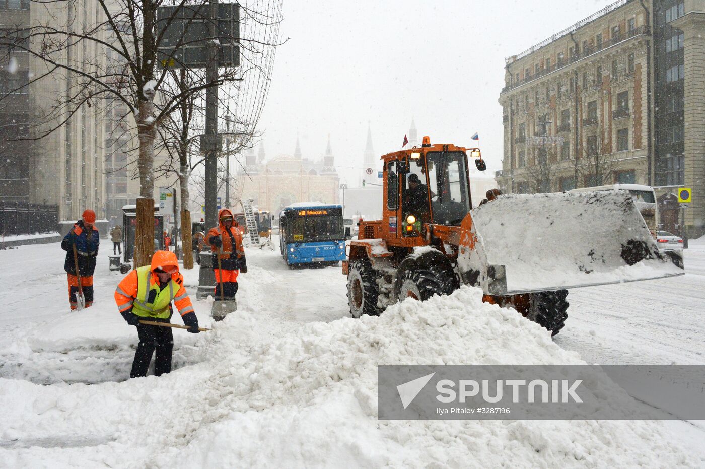 Snowfall in Moscow
