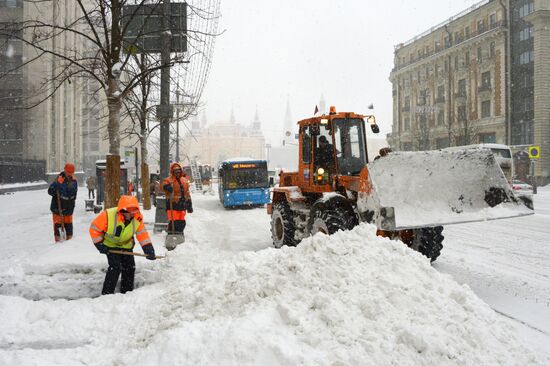 Snowfall in Moscow