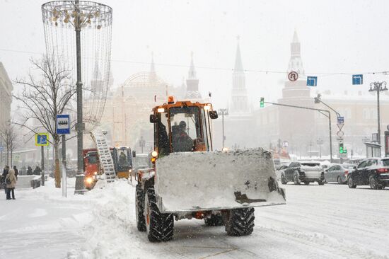 Snowfall in Moscow