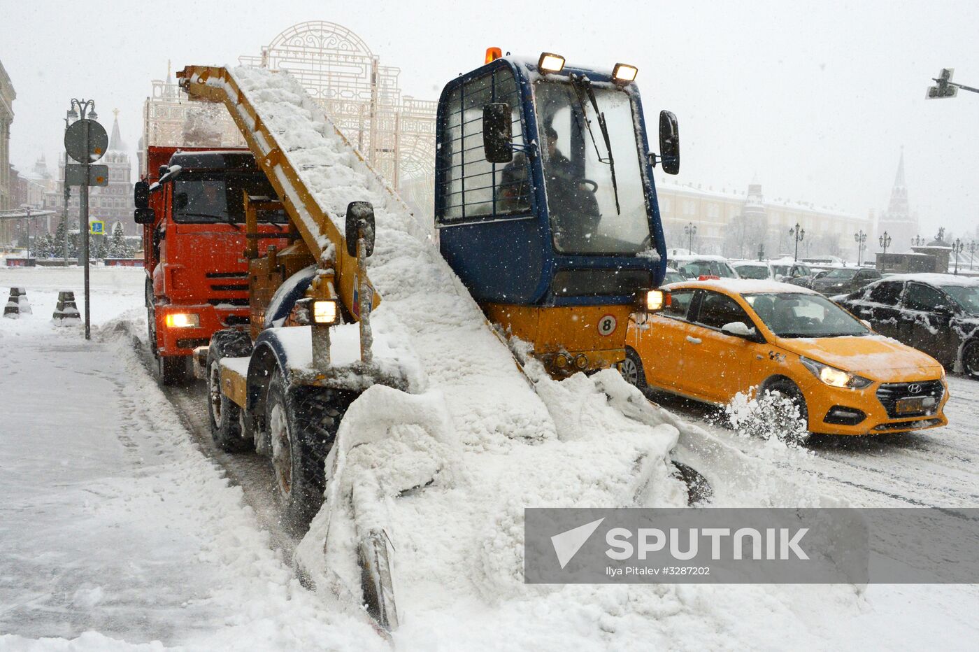 Snowfall in Moscow