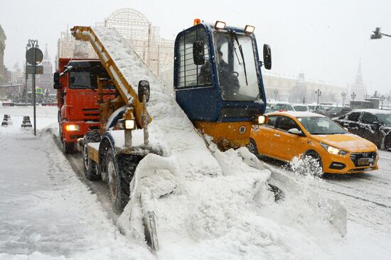 Snowfall in Moscow