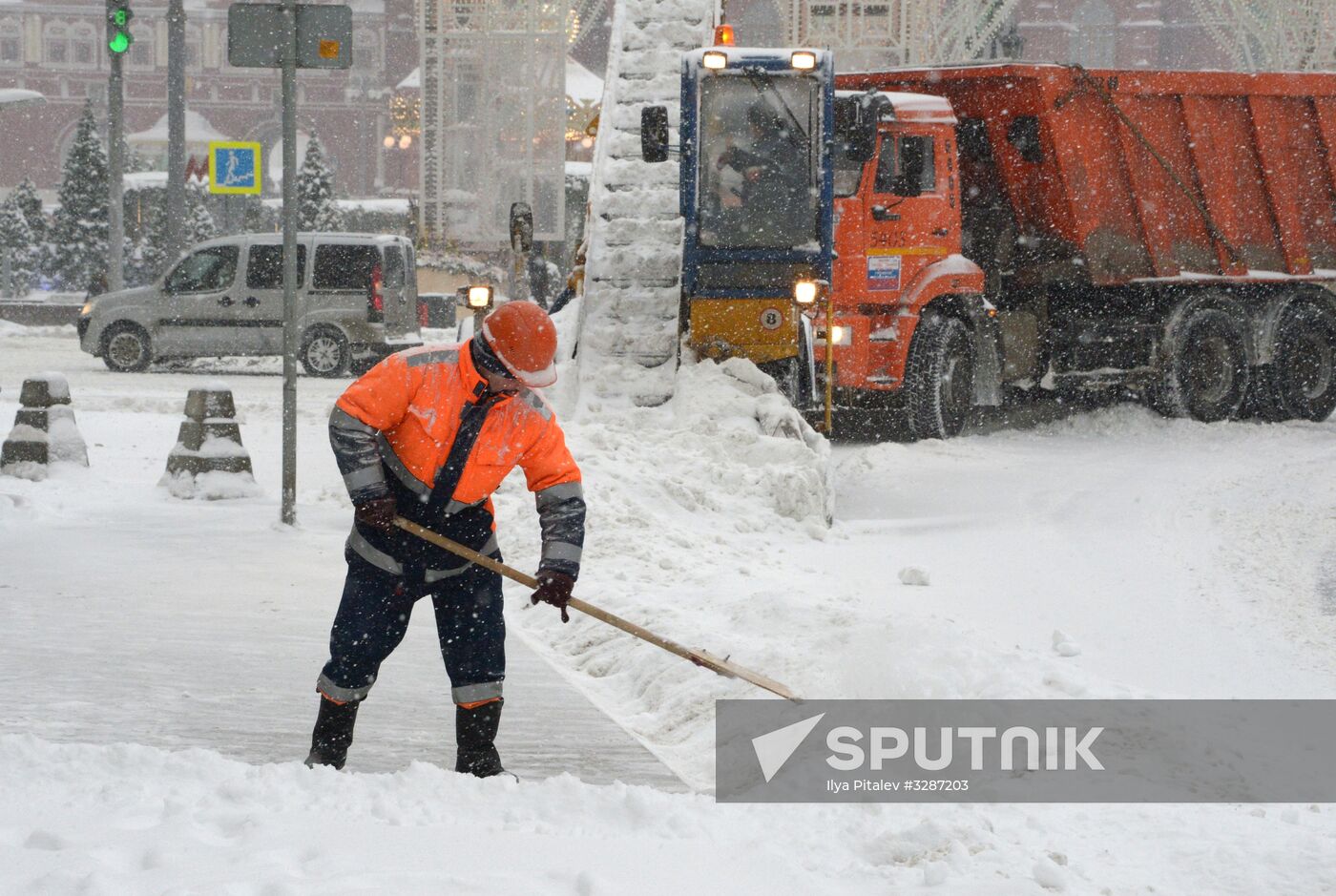 Snowfall in Moscow